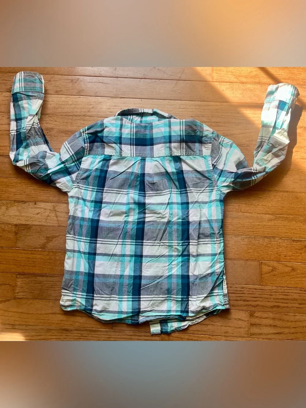 Boy’s Long Sleeve Plaid Button Down Top